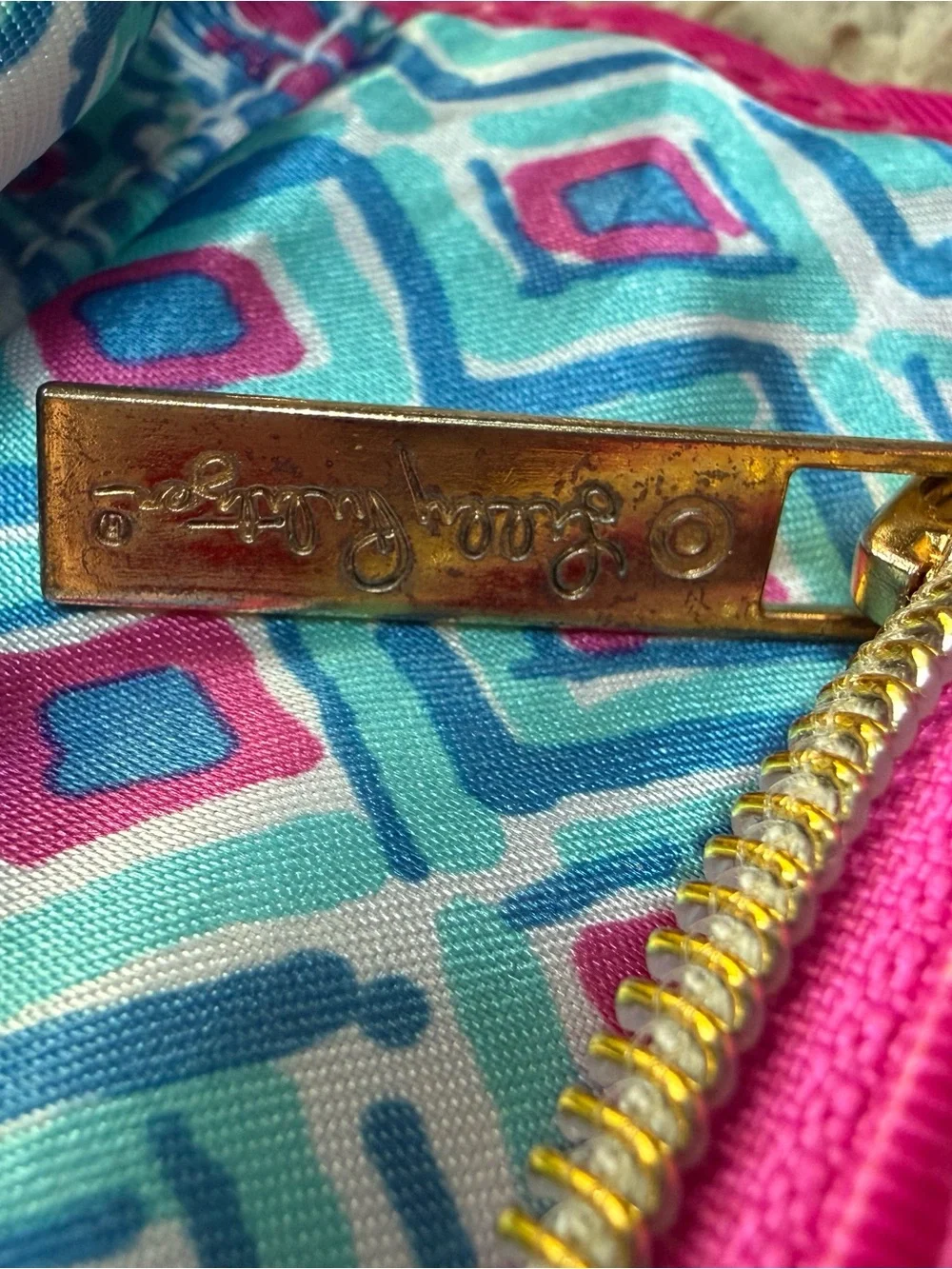 Lilly Pulitzer for Target My Fans Hanging Valet Cosmetic Travel Toiletry Bag